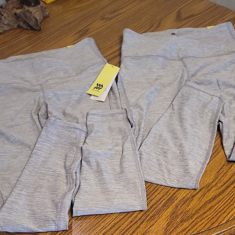 Set of 2 ~ All in Motion Gray High Rise Waist Leggings
